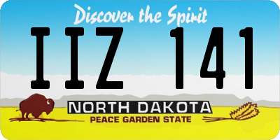 ND license plate IIZ141