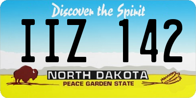 ND license plate IIZ142