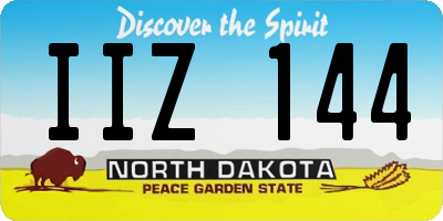 ND license plate IIZ144