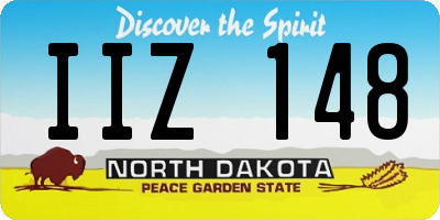 ND license plate IIZ148