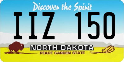 ND license plate IIZ150
