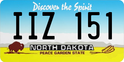 ND license plate IIZ151