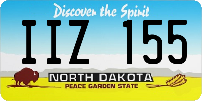 ND license plate IIZ155