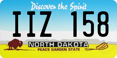 ND license plate IIZ158