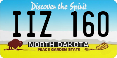 ND license plate IIZ160