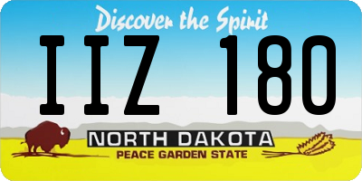 ND license plate IIZ180