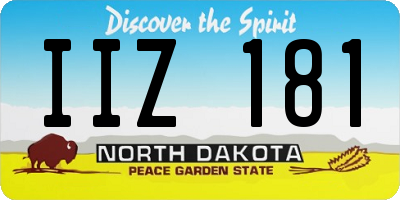 ND license plate IIZ181