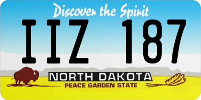 ND license plate IIZ187