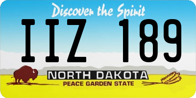 ND license plate IIZ189