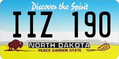 ND license plate IIZ190