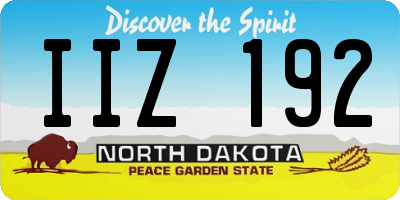 ND license plate IIZ192