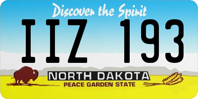 ND license plate IIZ193