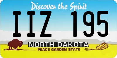 ND license plate IIZ195