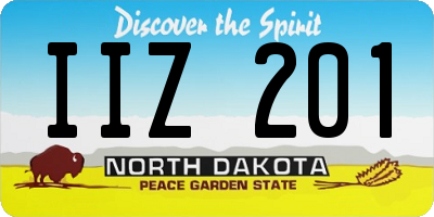 ND license plate IIZ201