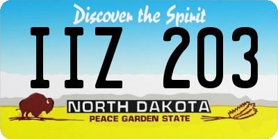 ND license plate IIZ203
