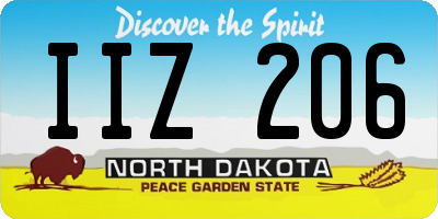 ND license plate IIZ206