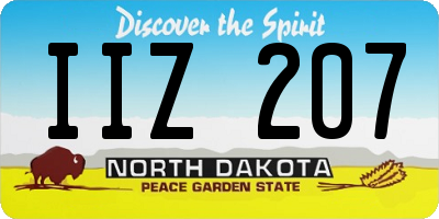 ND license plate IIZ207
