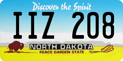 ND license plate IIZ208