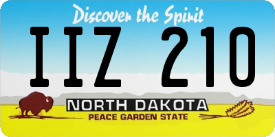 ND license plate IIZ210