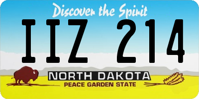 ND license plate IIZ214