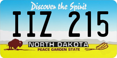 ND license plate IIZ215