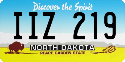 ND license plate IIZ219