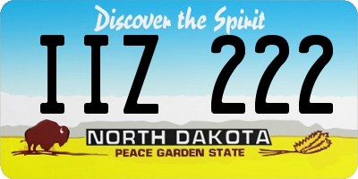 ND license plate IIZ222