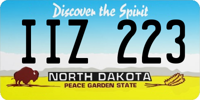 ND license plate IIZ223