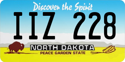 ND license plate IIZ228