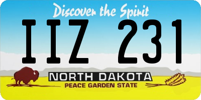ND license plate IIZ231