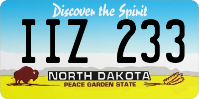 ND license plate IIZ233