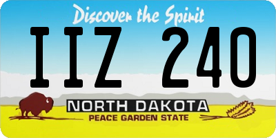 ND license plate IIZ240
