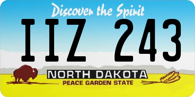 ND license plate IIZ243