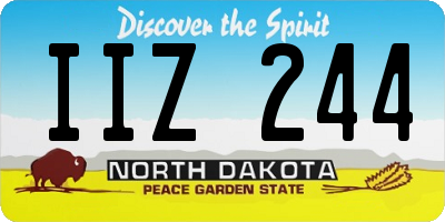 ND license plate IIZ244