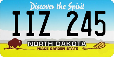 ND license plate IIZ245