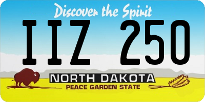 ND license plate IIZ250