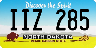 ND license plate IIZ285