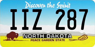 ND license plate IIZ287