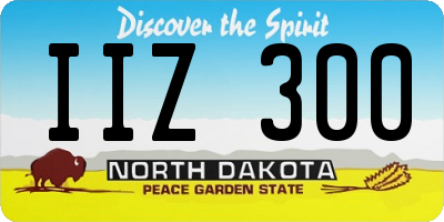 ND license plate IIZ300