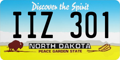 ND license plate IIZ301