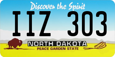 ND license plate IIZ303