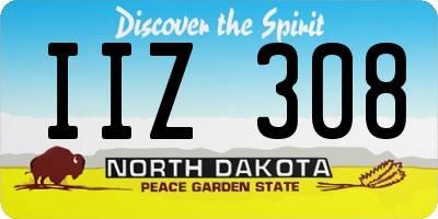 ND license plate IIZ308