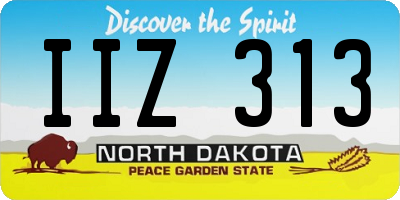 ND license plate IIZ313