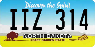 ND license plate IIZ314