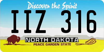 ND license plate IIZ316