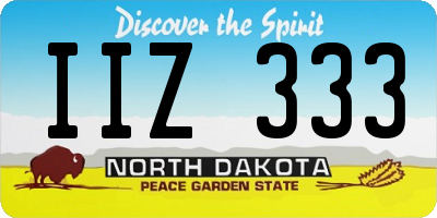 ND license plate IIZ333