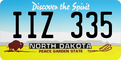 ND license plate IIZ335