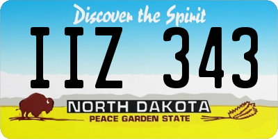 ND license plate IIZ343