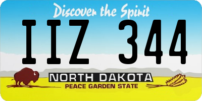 ND license plate IIZ344