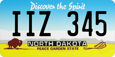 ND license plate IIZ345